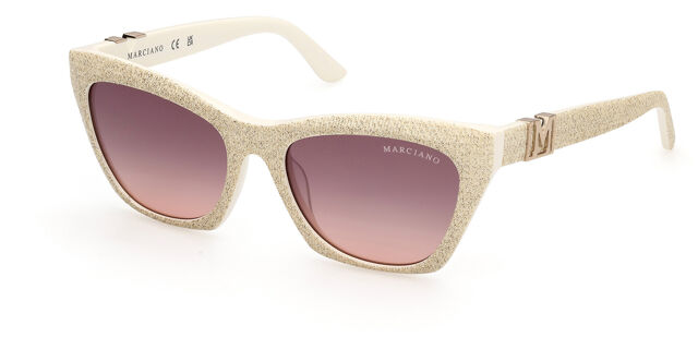 GM00008 sunglasses Shiny Ivory White Glitter Gold  display picture 3
