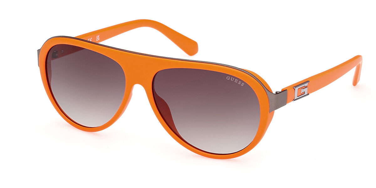 Guess GU00125 43P Sunglasses Shiny Light Orange | VisionDirect Australia