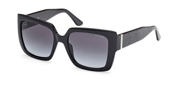 Guess GU00200 01B Square Shiny Black Sunglasses  display picture 2