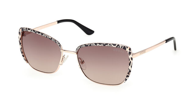GU00218 sunglasses Shiny Rose Gold/Leopard SmartBuyGlasses US