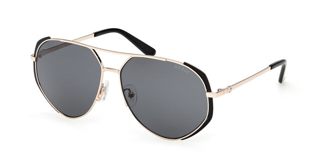 Guess GU00219 02A Pilot Matte Black/Gold Sunglasses  display picture 3