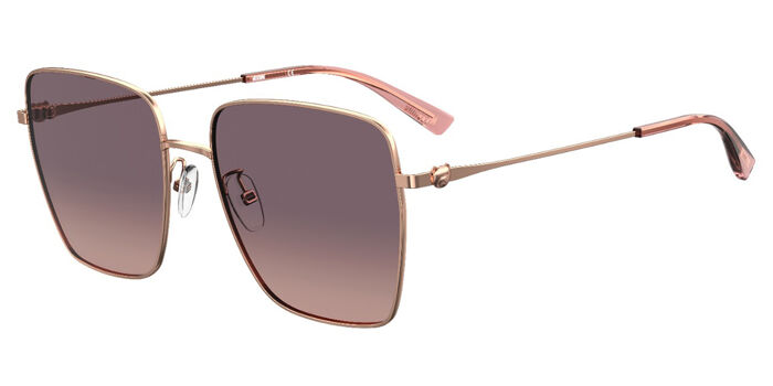 Moschino MOS063/S C9A/70 Square Transparent Red Sunglasses  display picture 1