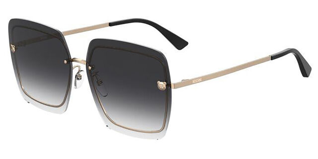 Moschino Elegant Black Sunglasses with Gold Trim Gold Zipper black sunglasses | Moschino main image 2