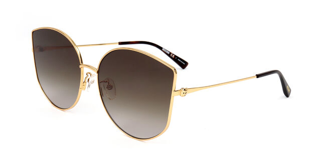 Moschino MOS086/G/S Asian Fit 001/HA Cat Eye Gold Sunglasses  display picture 1