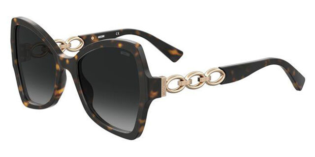NEW MOSCHINO SUNGLASSES HAVANA GREY WOMEN EYEWEAR MOSCHINO MOS099/S 0086 9O MOS099/S 0086 9O Dark Havana/Dark Grey Gradient main image 4