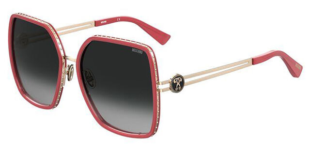 Moschino MOS096/S AYO/9O Square Pearl Red Gold Sunglasses  display picture 1