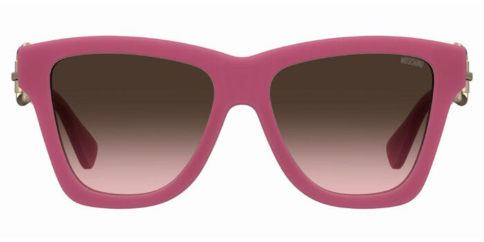 Moschino MOS131/S C9A/HA Square Burgundy Sunglasses  display picture 2