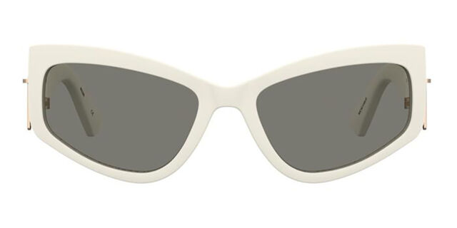 NEW MOSCHINO SUNGLASSES IVORY GREY WOMEN EYEWEAR MOSCHINO Moschino Designer Plastic Frame Sunglasses for Women for  main image 2