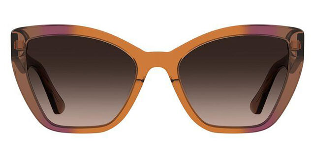 Moschino MOS155/S 12J/FF Cat Eye Transparent Brown Orange  display picture 2