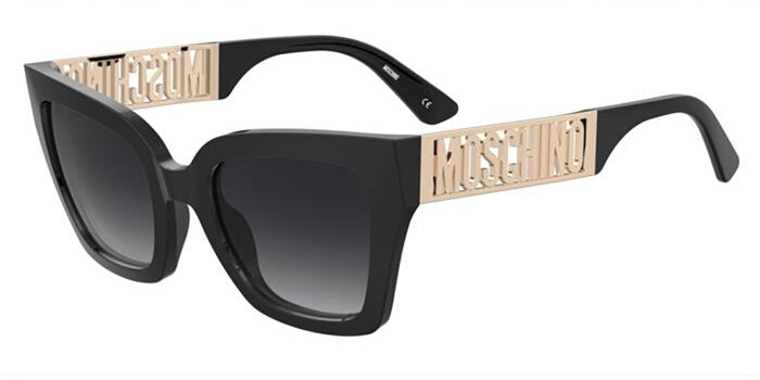 Moschino MOS094/S 807/IR Cat Eye Black Gold Sunglasses  display picture 2