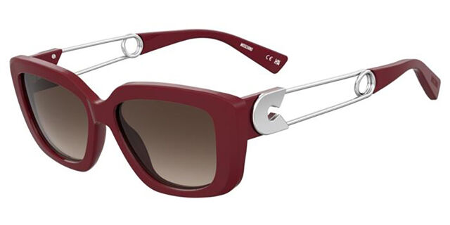 Moschino MOS168/S LHF/HA Rectangle Burgundy Sunglasses  display picture 1