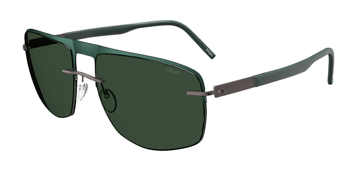 Silhouette Accent Shades 8738 5040 Sunglasses in Emerald Green ...