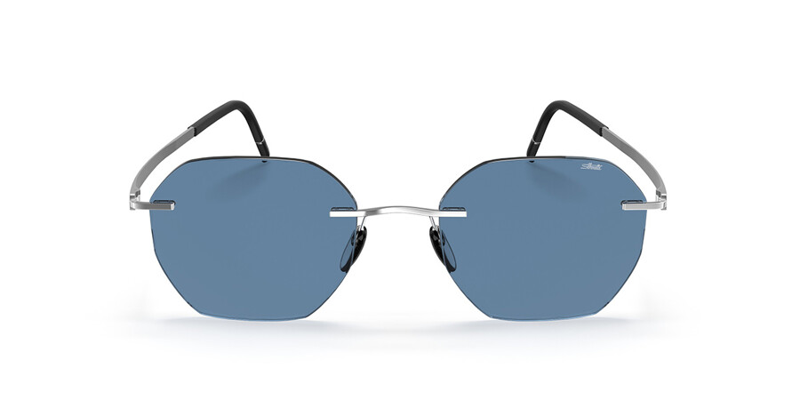22 Rimless Silhouette Cabrillo Rimless 8748/75 7010 Geometric Silver Sunglasses ...