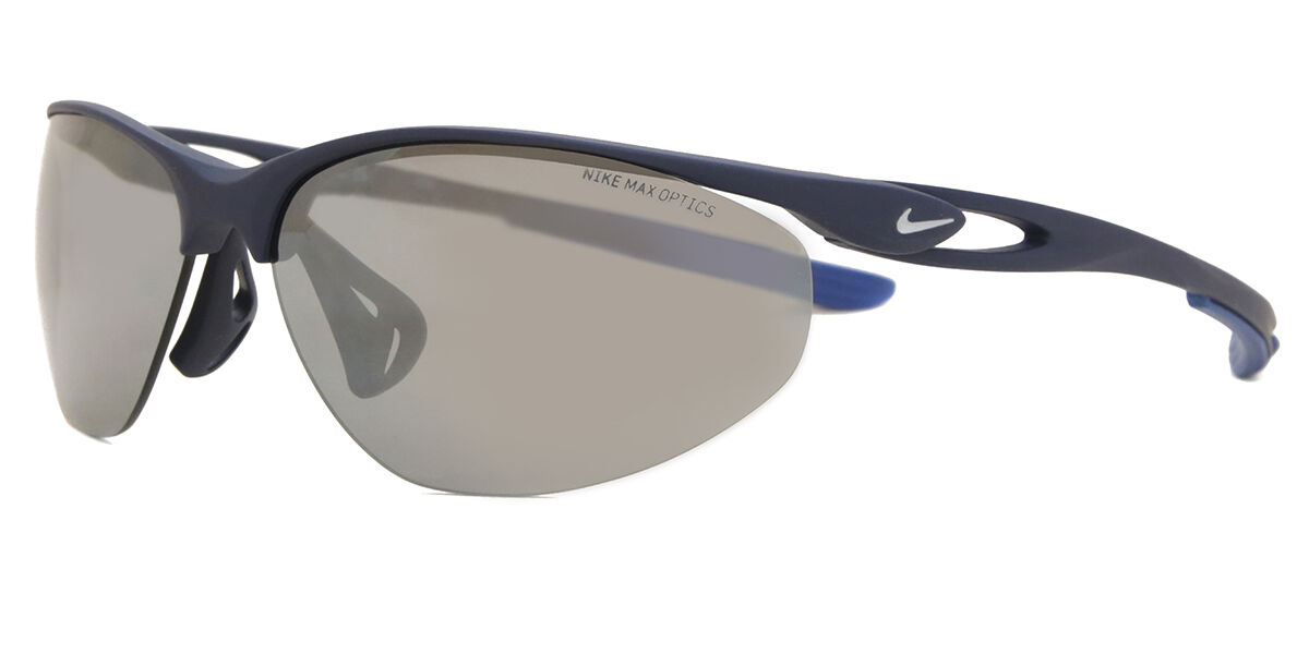 サングラス Nike Aerial Silver Mirror Sunglasses DZ7352 410 Nike Aerial DZ7352 410 New Navy /Silver Flash Mirrored Men's