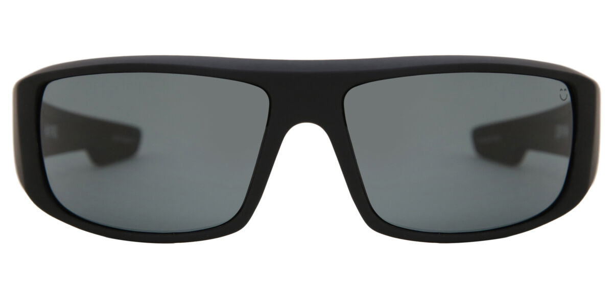 Spy Logan Soft Matte Black Happy Gray Green Polar Sunglasses