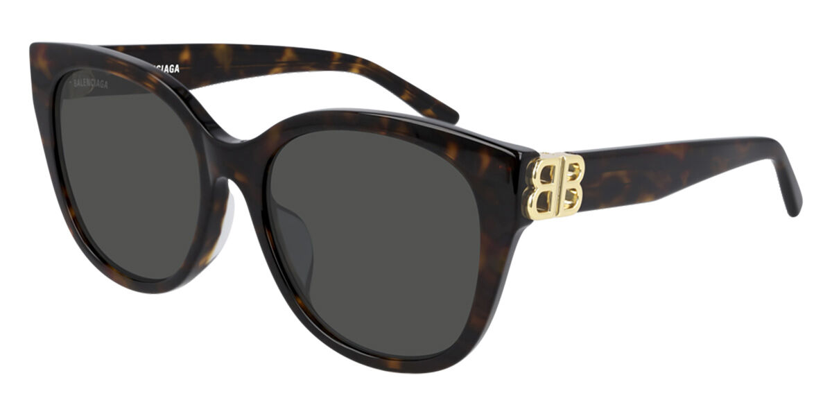 Balenciaga BB0103SA Asian Fit 002 Sunglasses in Tortoise ...