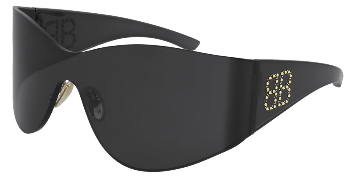 Balenciaga BB0122S 004 Sunglasses Transparent Grey VisionDirect Australia