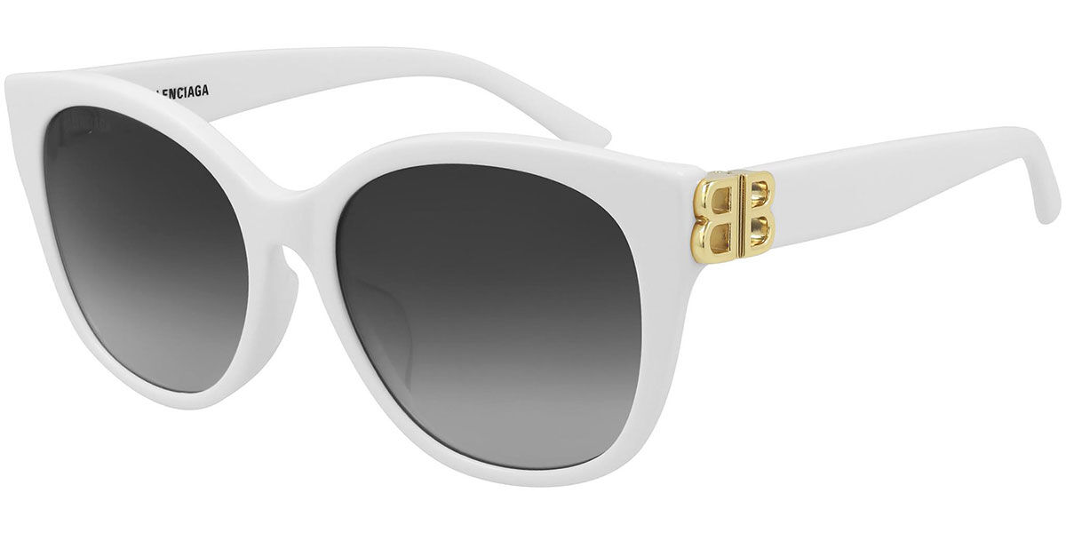 Balenciaga BB0103SA Asian Fit 006 Sunglasses in White SmartBuyGlasses USA