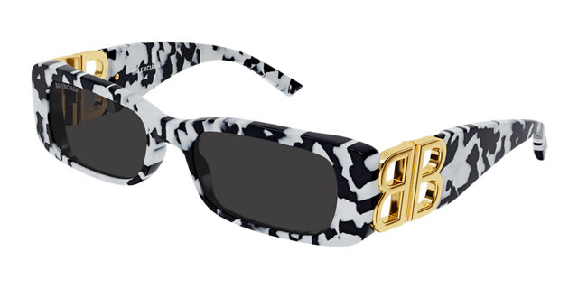 Balenciaga BB0096S 005 Rectangle Tortoise Sunglasses  display picture 2