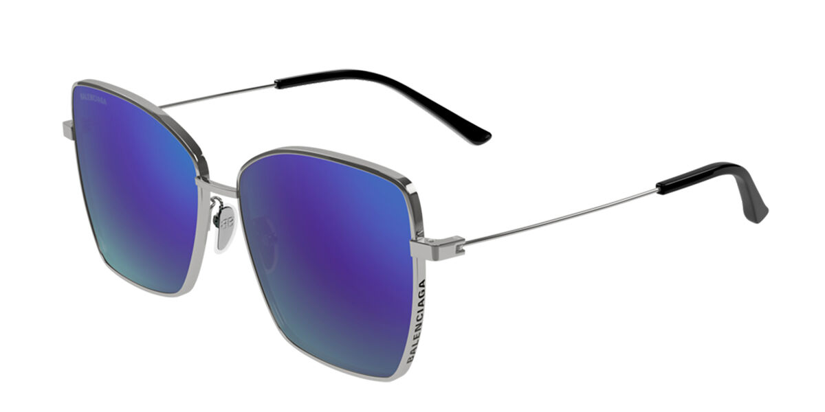 Balenciaga BB0196SA Asian Fit 003 Sunglasses Ruthenium VisionDirect