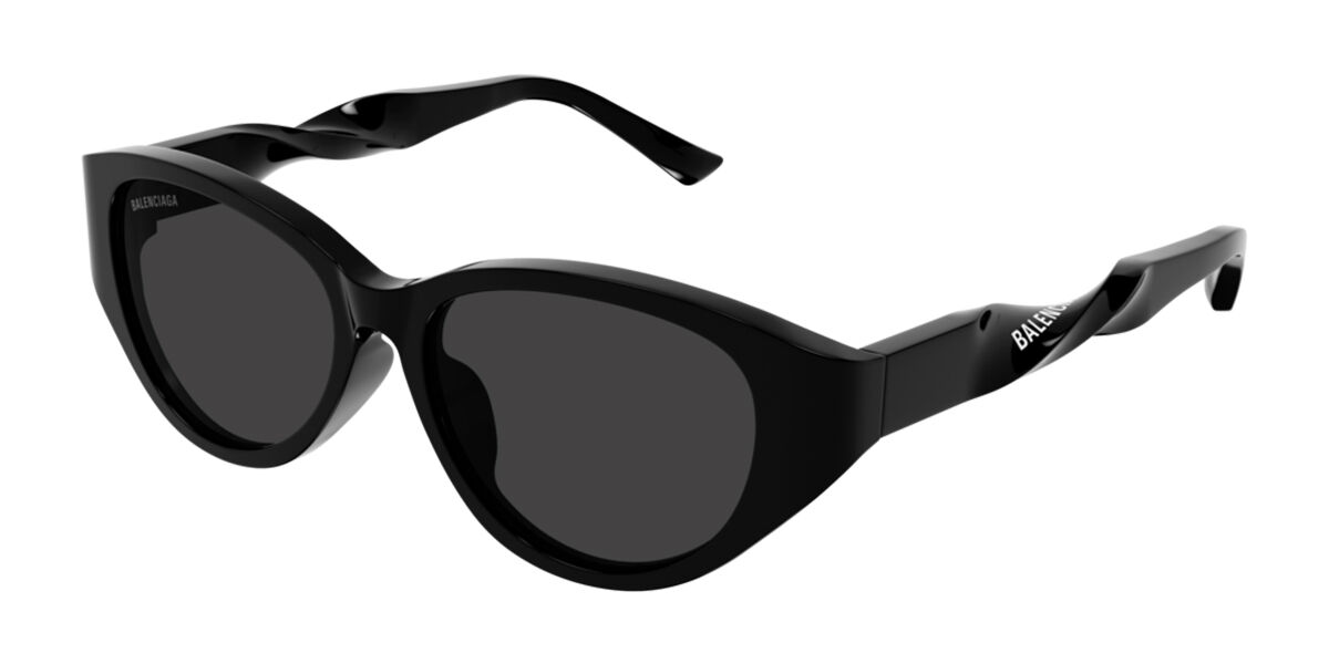 Balenciaga BB0209SA Asian Fit 001 Women's Sunglasses Black Size 55