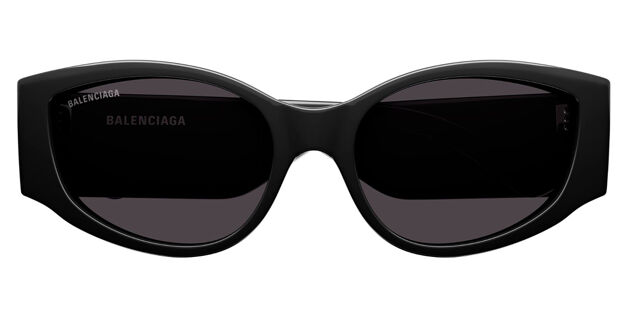 Balenciaga BB0258S Asian Fit 001 Oval Black Sunglasses  display picture 2