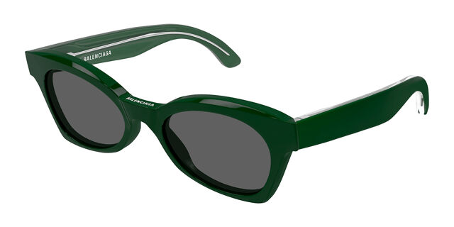 Balenciaga BB0230S 006 Cat Eye Shiny Green Sunglasses  display picture 2
