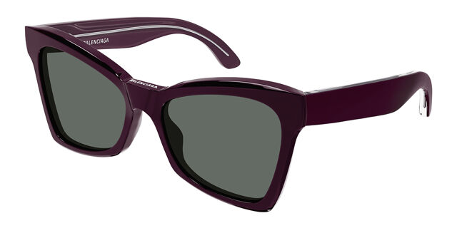 Balenciaga BB0231S 007 Cat Eye Dark Purple Sunglasses  display picture 1