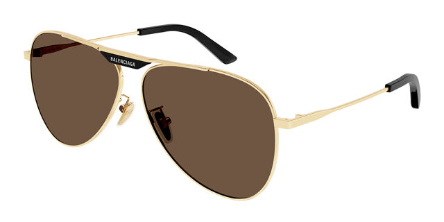 Balenciaga BB0244S 003 Pilot Gold Sunglasses  display picture 1