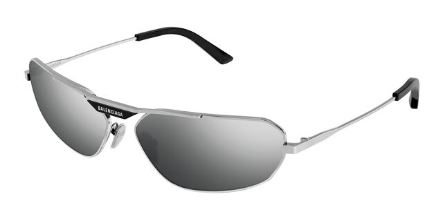 NEW BB0245S 002 BALENCIAGA SILVER UNISEX SUNGLASSES METAL EYEWEAR Balenciaga Sunglasses BB0245S 002 main image 4
