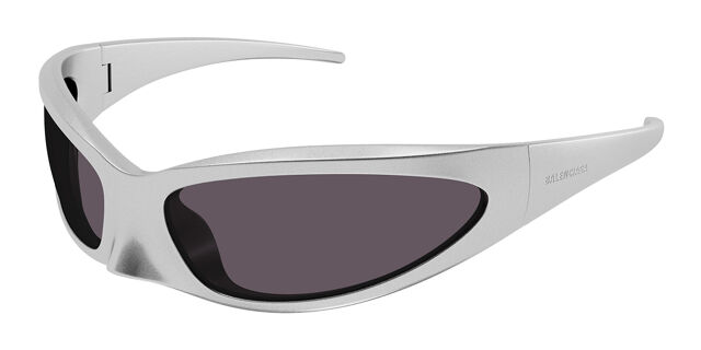 Balenciaga BB0251S 005 Wraparound Silver Sunglasses  display picture 1