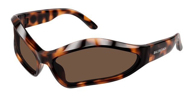 Balenciaga BB0314S 002 Wraparound Dark Tortoise Sunglasses  display picture 2