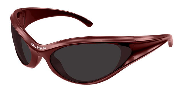 Balenciaga BB0317S 002 Wraparound Burgundy Sunglasses  display picture 2