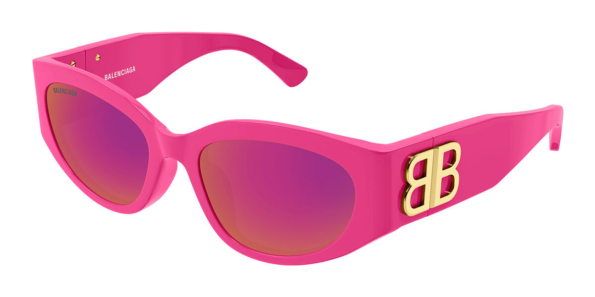 Image of Balenciaga BB0324SK Asian Fit 010 55 Lunettes De Soleil Femme Roses FR