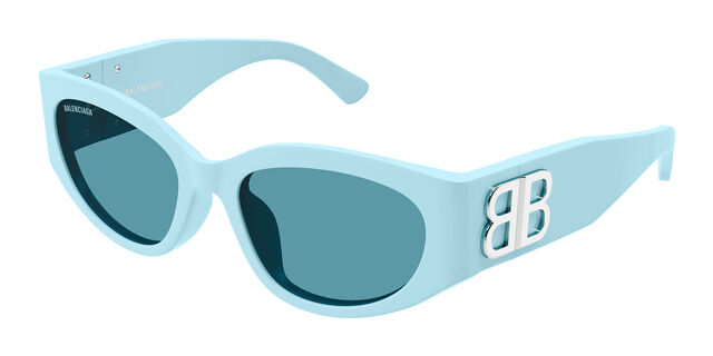 Balenciaga Light Blue Sunglasses with Logo Detail Balenciaga® BB0192S Geometric Sunglasses - EuroOptica main image 4