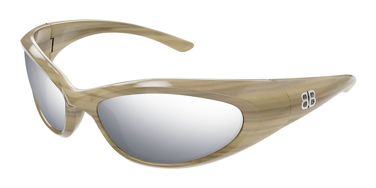 Image of Balenciaga BB0384S 004 Óculos de Sol Brancos Masculino PRT