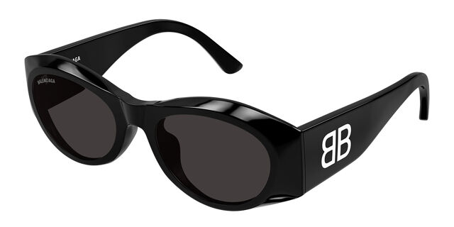 Balenciaga BB0396SK Asian Fit 001 Oval Black Sunglasses  display picture 3