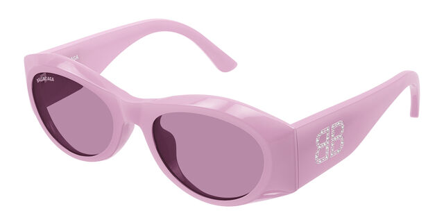 Balenciaga BB0396SK Asian Fit 004 Oval Violet Sunglasses  display picture 1