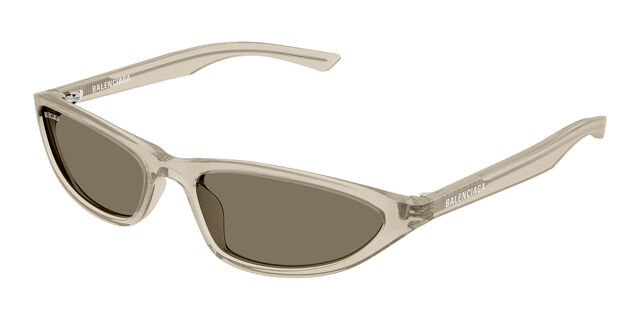 Balenciaga BB0402S 004 Oval Transparent Beige Brown  display picture 1