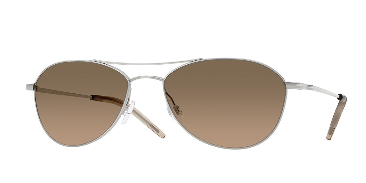 Image of Oliver Peoples OV1358S Aero II Polarized 5036GN Óculos de Sol Masculino Prata BRLPT
