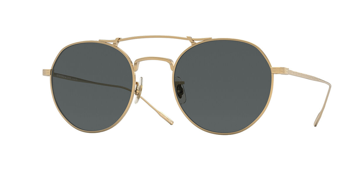 Photos - Sunglasses Oliver Peoples Oliver Peoples OV1309ST Reymont Polarized 5292P2 Men's  Gold Size 49