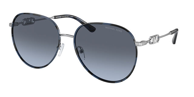 Michael Kors MK1128J EMPIRE 10158F Oval Silver Blue Tortoise  display picture 3