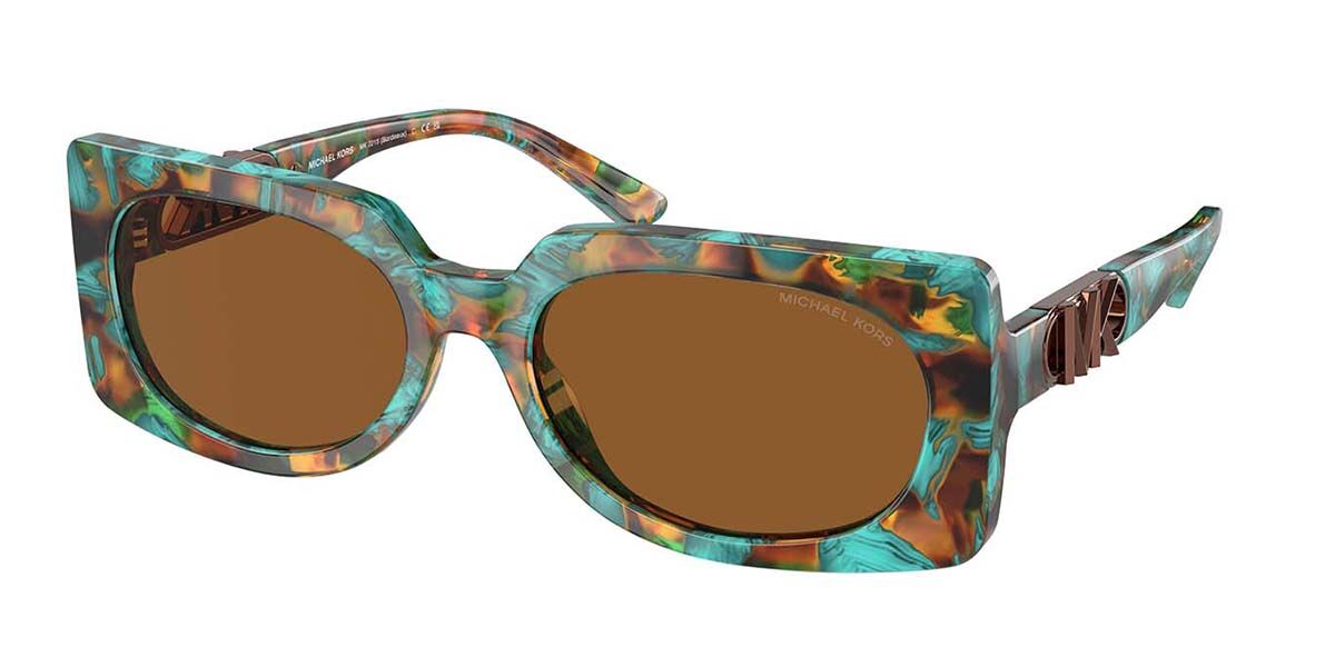 Michael Kors MK2215 BORDEAUX 400073 Sunglasses Teal Graphic Tortoise ...
