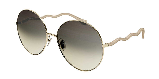 Chloé CH0055S 002 Round Shiny Sand Brown Sunglasses  display picture 3