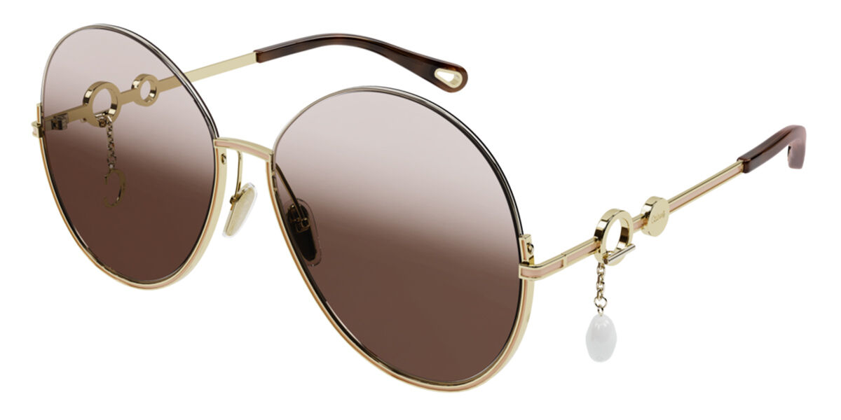 Chloe CH0067S 003 Sunglasses in Shiny Gold | SmartBuyGlasses USA