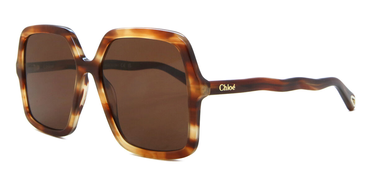 Chloe アイウェア レクタンクル フレム サンクラス CH0086S 004 CH0086S サングラス べっこう | SmartBuyGlasses JP