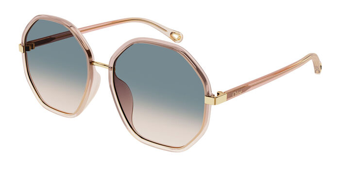 Chloé CH0133SA Asian Fit 004 Geometric Transparent Red  display picture 1