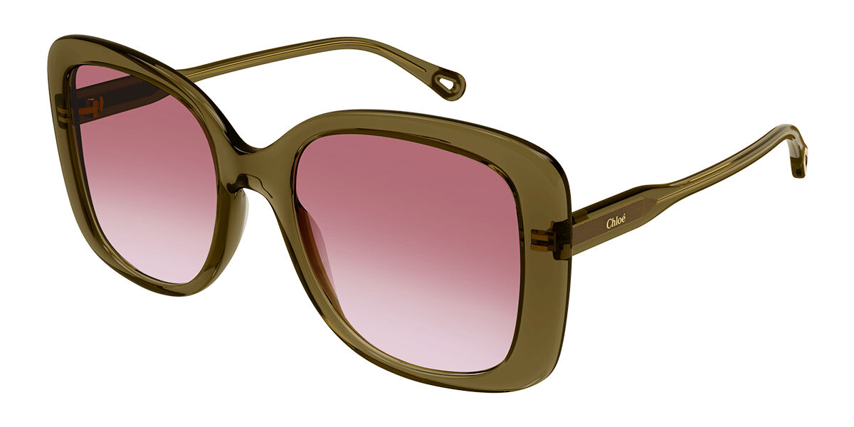 Chloe CH0125SA Asian Fit 004 Sunglasses in Transparent Green