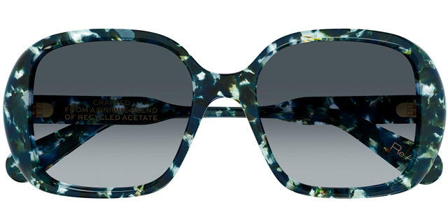 Elegant Green Sunglasses Chloe Chloé CH0105S M (55 - 18) with Green lenses and Tortoise  main image 2