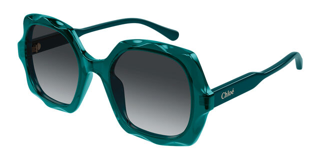 Chole Chic Green Transparent Sunglasses Mint Green Geek-Chic Oversized Round Gradient Sunglasses  main image 4